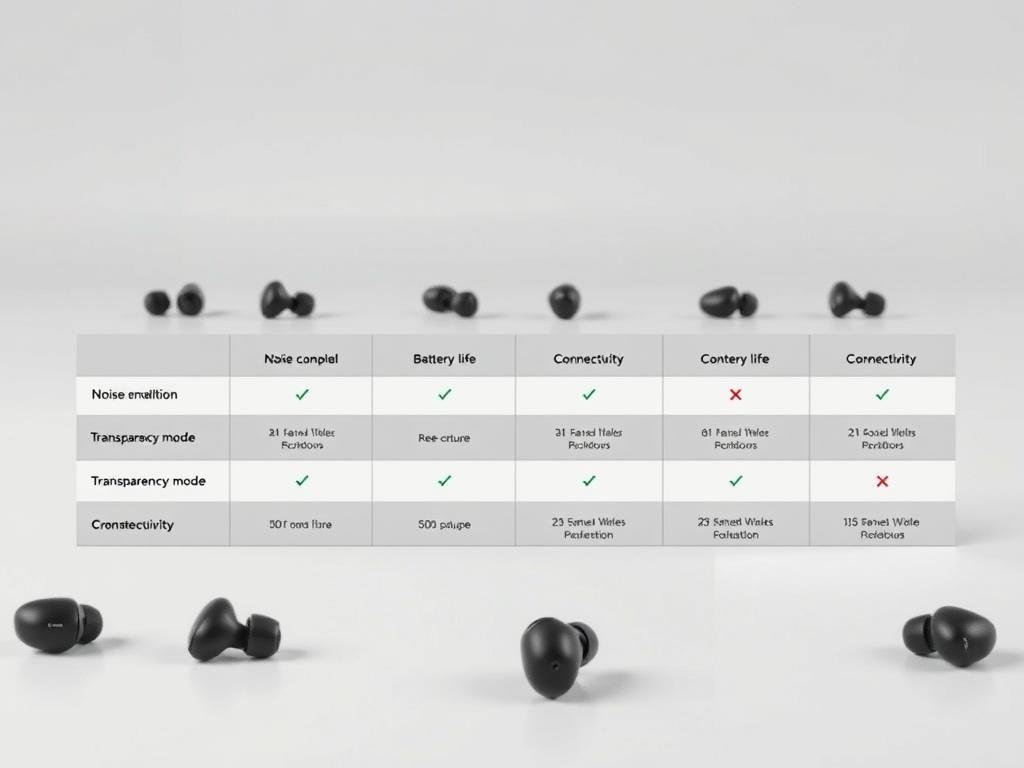 Wireless Earbuds Comparison: Features at a Glance