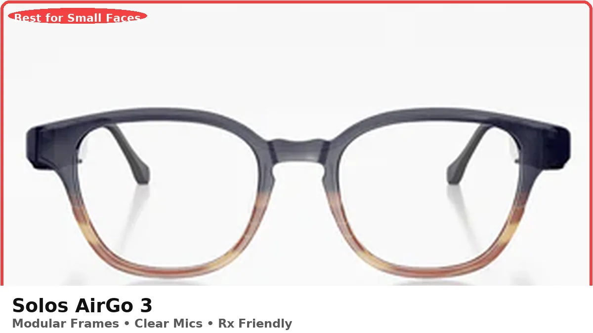 Solos AirGo 3 modular audio glasses with interchangeable frames